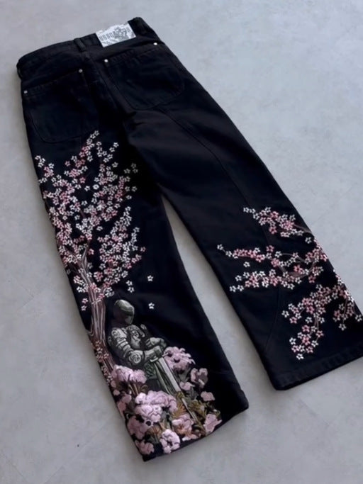Retro 3D Printed Streetwear Pants