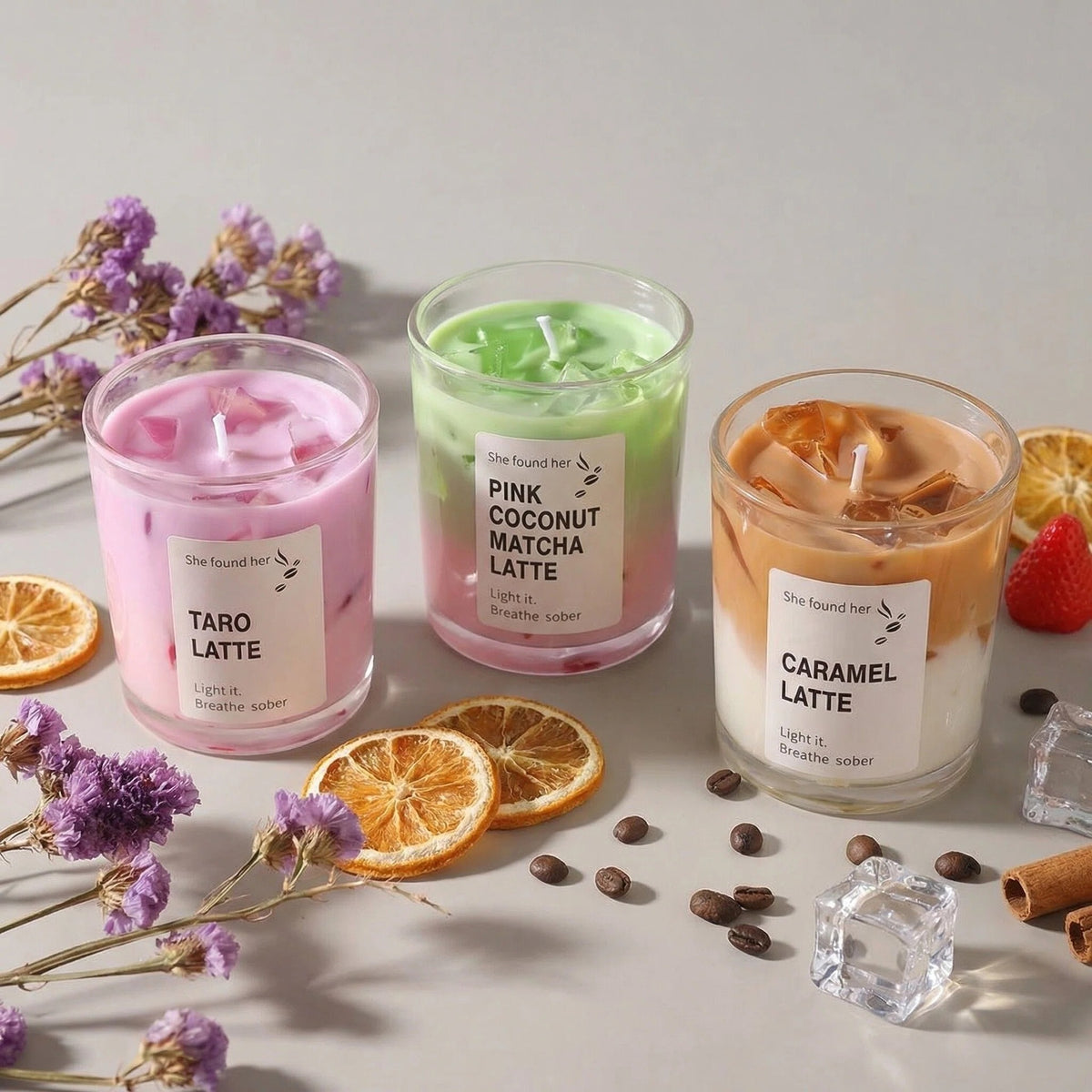 Creative Matcha Cup-Shaped Jelly Wax Scented Candle