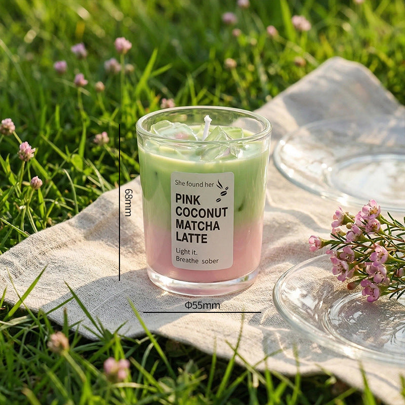 Creative Matcha Cup-Shaped Jelly Wax Scented Candle