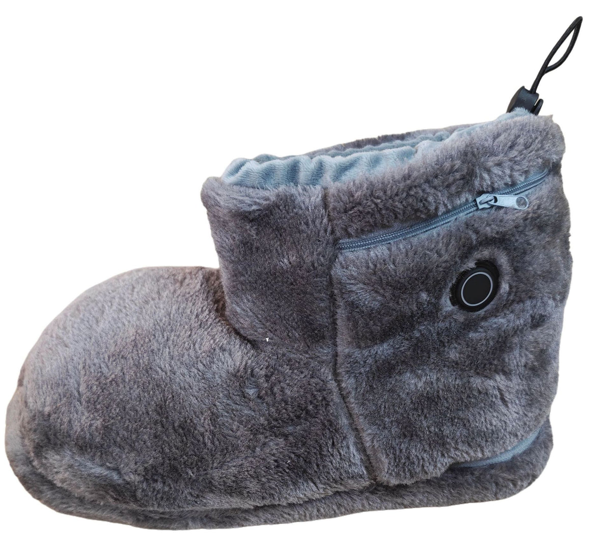 USB Powered High-Top Plush Electric Heating Foot Warmer Boots with 5-Level Temperature Control