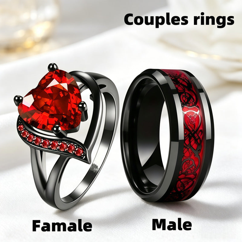 Retro couple rings