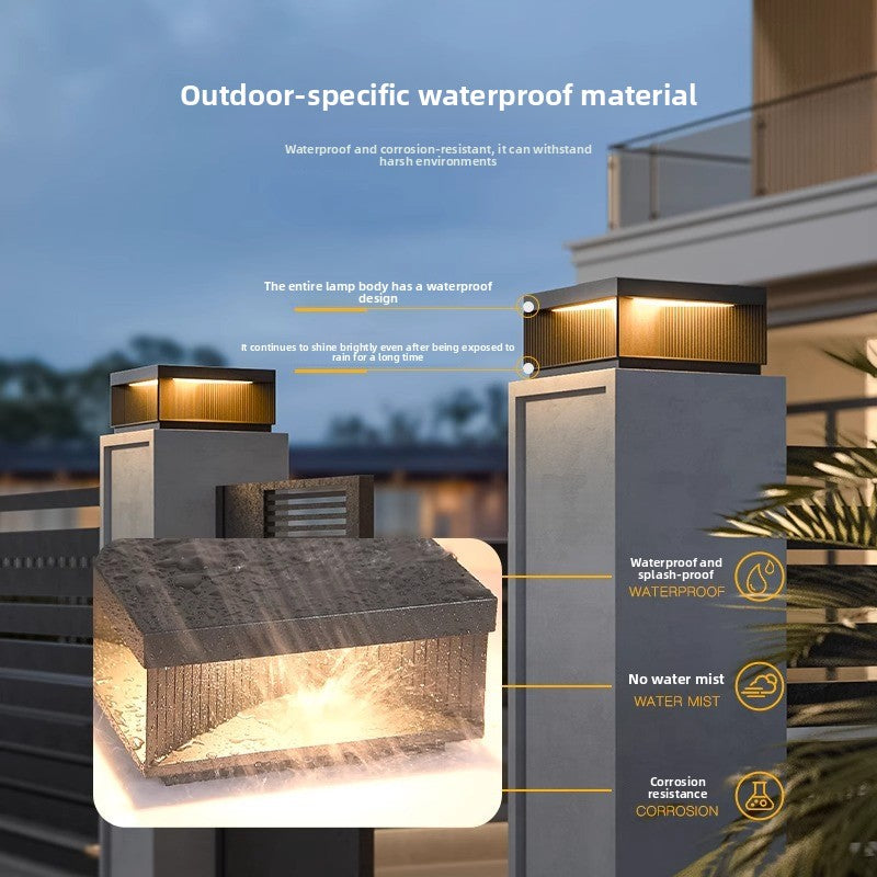 Solar Powered Outdoor Pillar Lamp