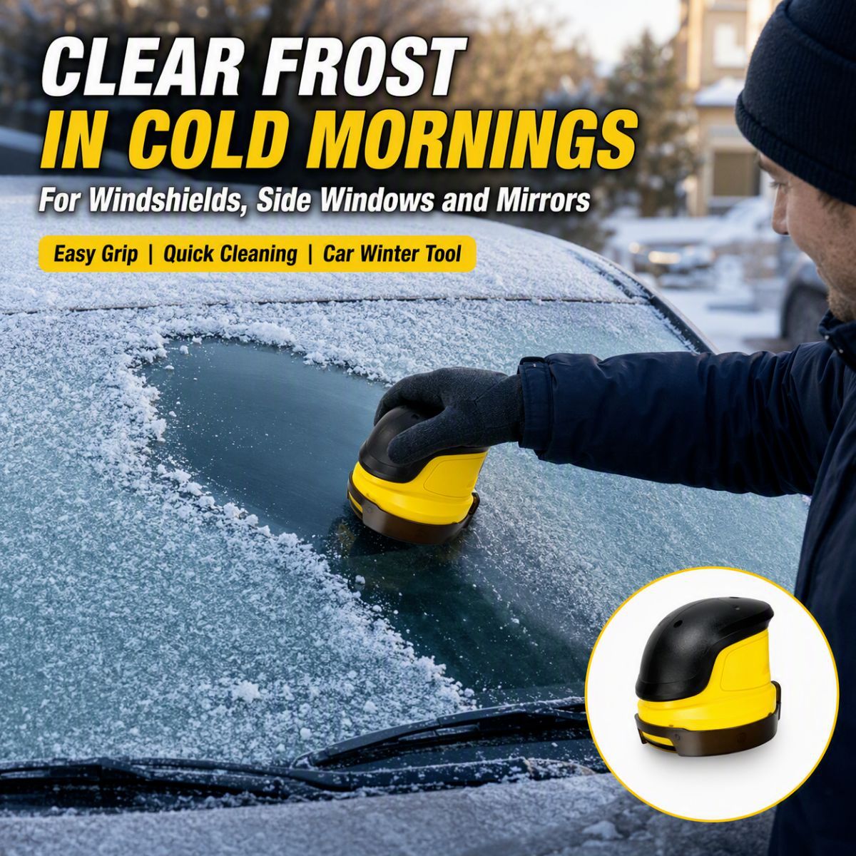 USB Rechargeable Electric Car Window Ice Snow Frost Scraper Remover