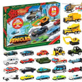 2026 Christmas Car Advent Calendar 24 Days Countdown Surprise Blind Box Plastic Decoration Ornament