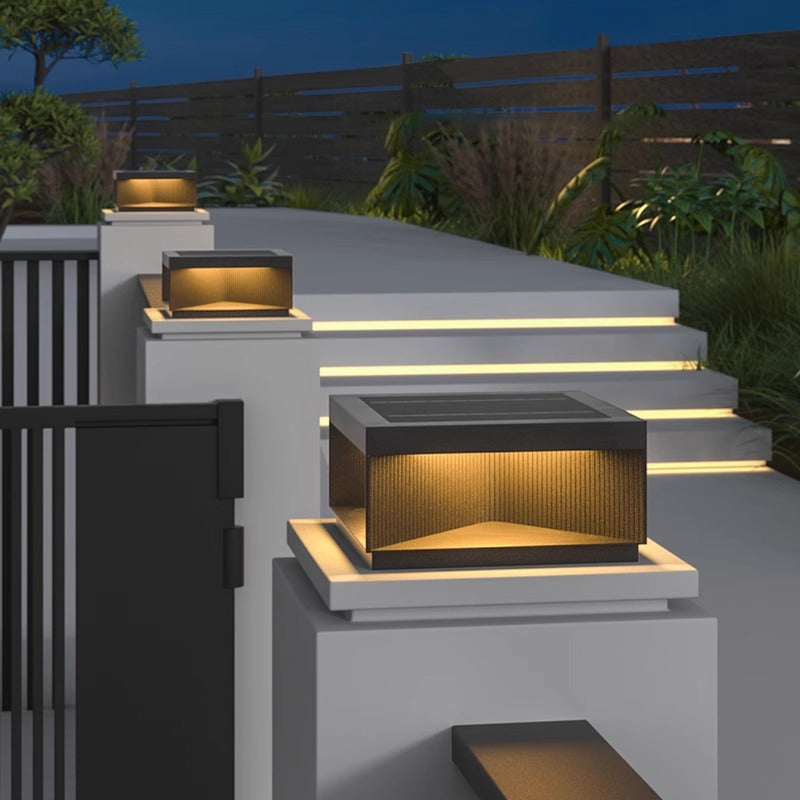 Solar Powered Outdoor Pillar Lamp