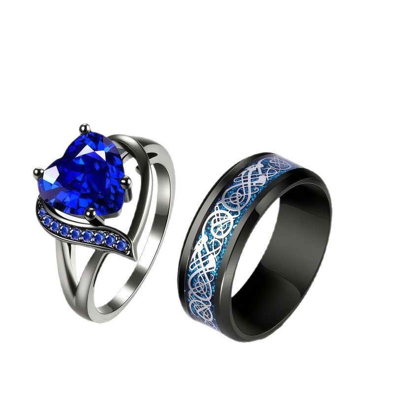 Retro couple rings