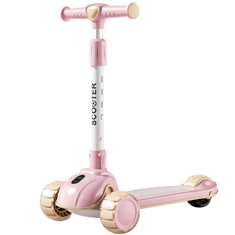 Foldable 3-Wheel Scooter for Kids with Light-Up Wheels