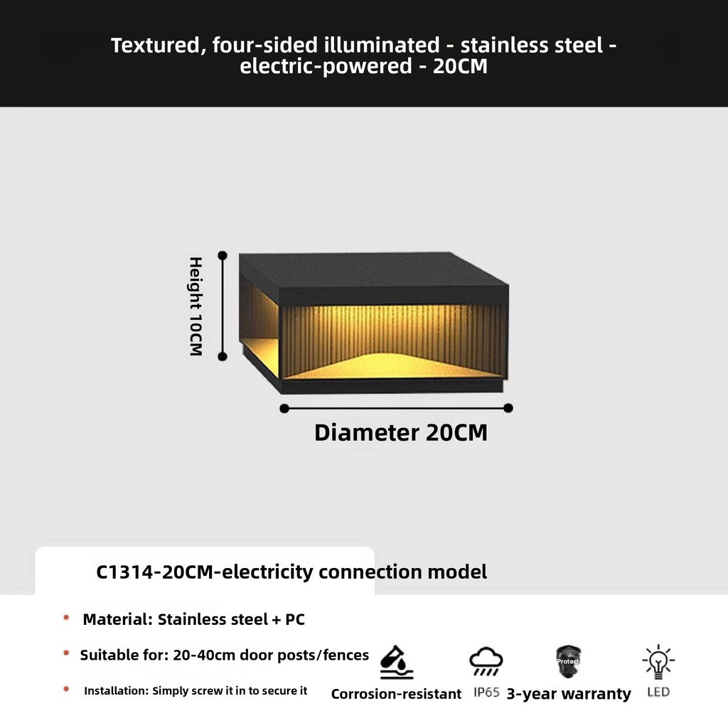Solar Powered Outdoor Pillar Lamp