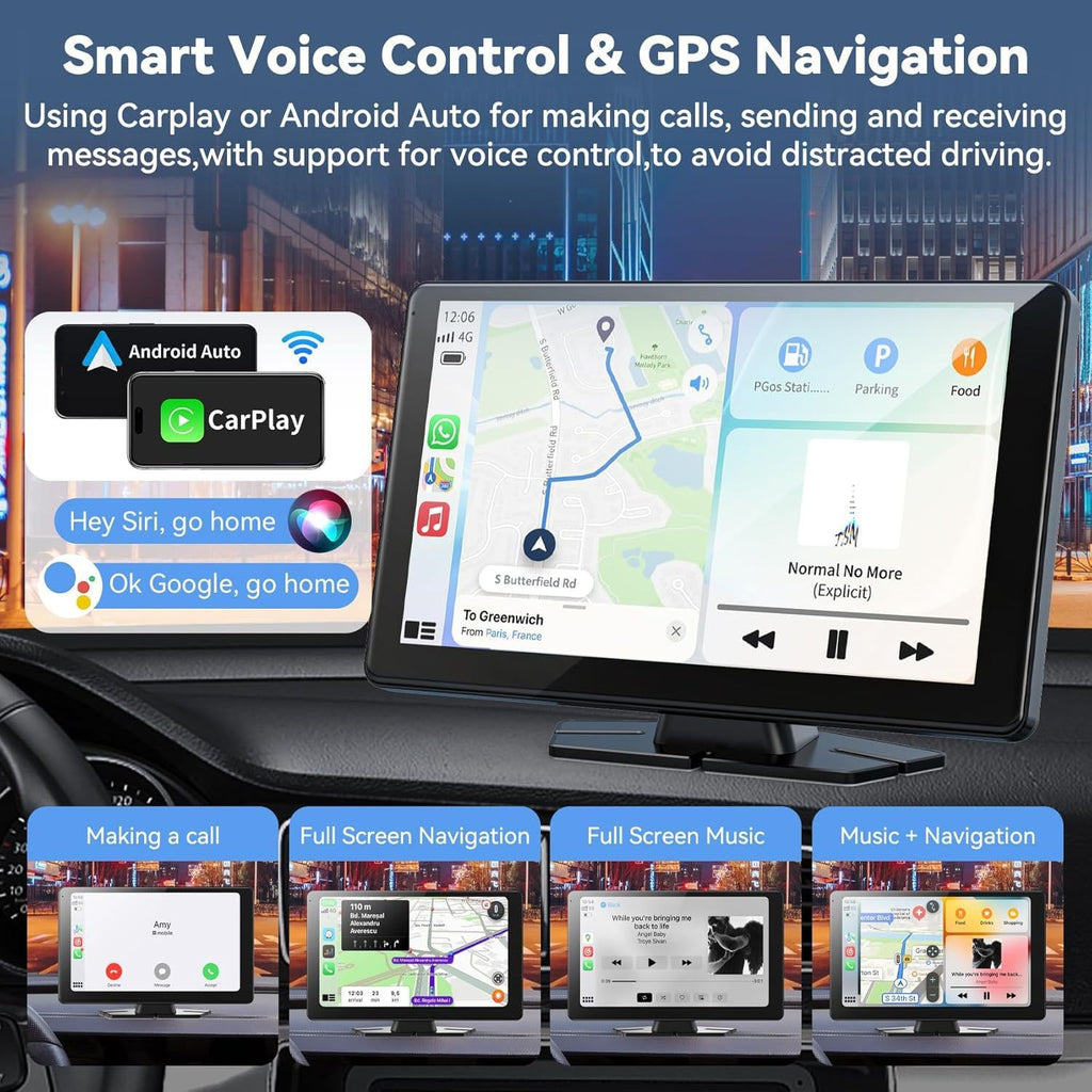 9 inch Wireless Carplay Android Auto Car Video Player