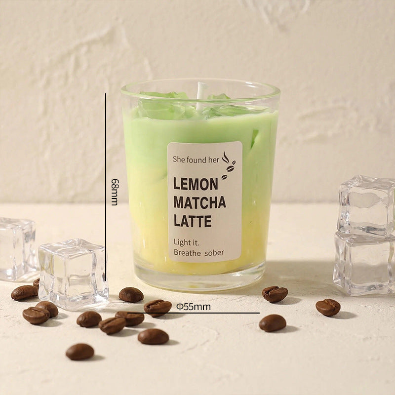 Creative Matcha Cup-Shaped Jelly Wax Scented Candle
